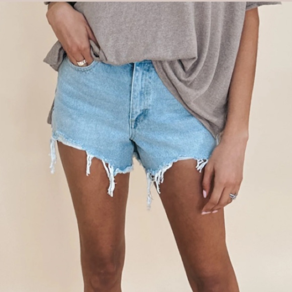 Cello Blue Jean Shorts | Shop Talulah | Distressed Denim Shorts